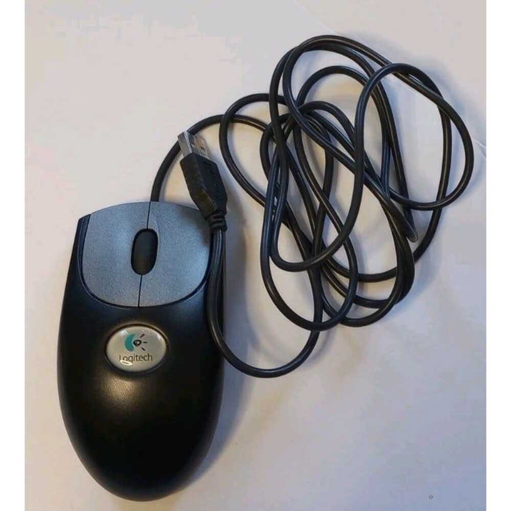Logitech Optical Mouse USB (Model: M-BJ58) (Color: Black/Silver) Used Works